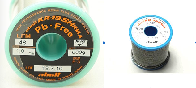 アルミット 鉛フリーやに入りはんだ KR-19 SH RMA 激しい LFM48 0.8mm ▽
